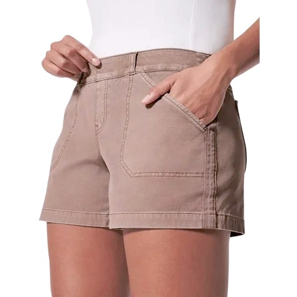 SPANX Women's Cargo Shorts in Tan - Picture 1 of 5
